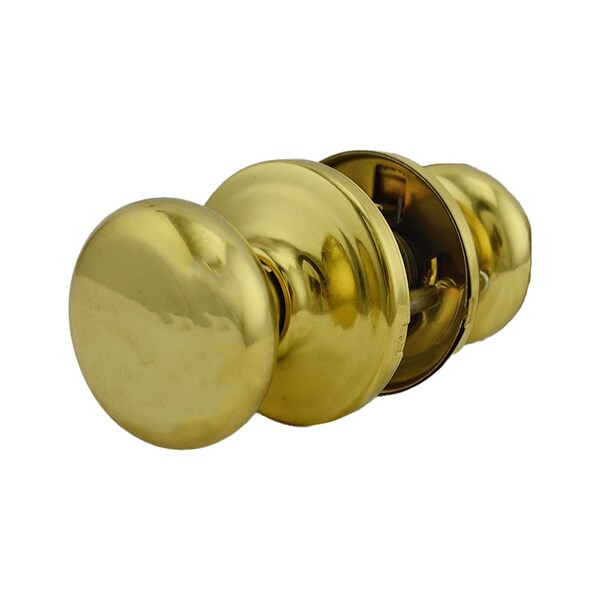Kwikset Hancock Knob Passage Door Lock with New Chassis with 6AL Latch and RCS Strike Bright Brass Finish 720H-3 - main